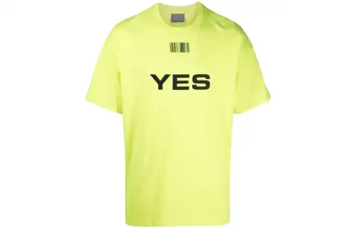 Vetements T Shirts Unisex Green Crew Neck Moderate Straight Fit