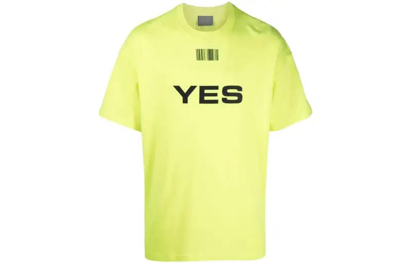Vetements T Shirts Unisex Green Crew Neck Moderate Straight Fit