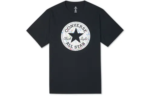 Converse T Shirts Men's Black Crew Neck Moderate Straight Fit