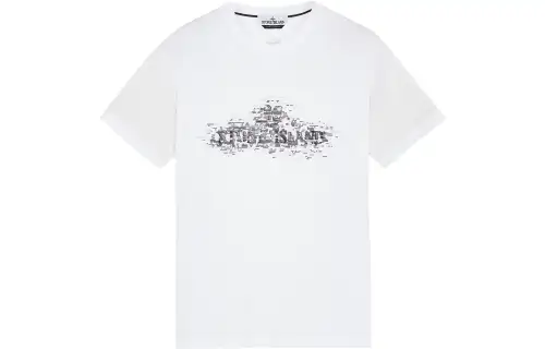STONE ISLAND SS23 T Shirts Unisex White Crew Neck Moderate Straight Fit