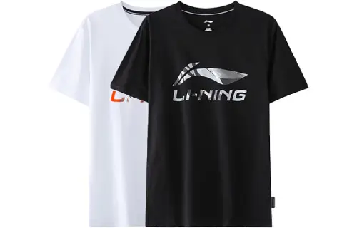 Li Ning T Shirt Men's 2 Pack Black+White