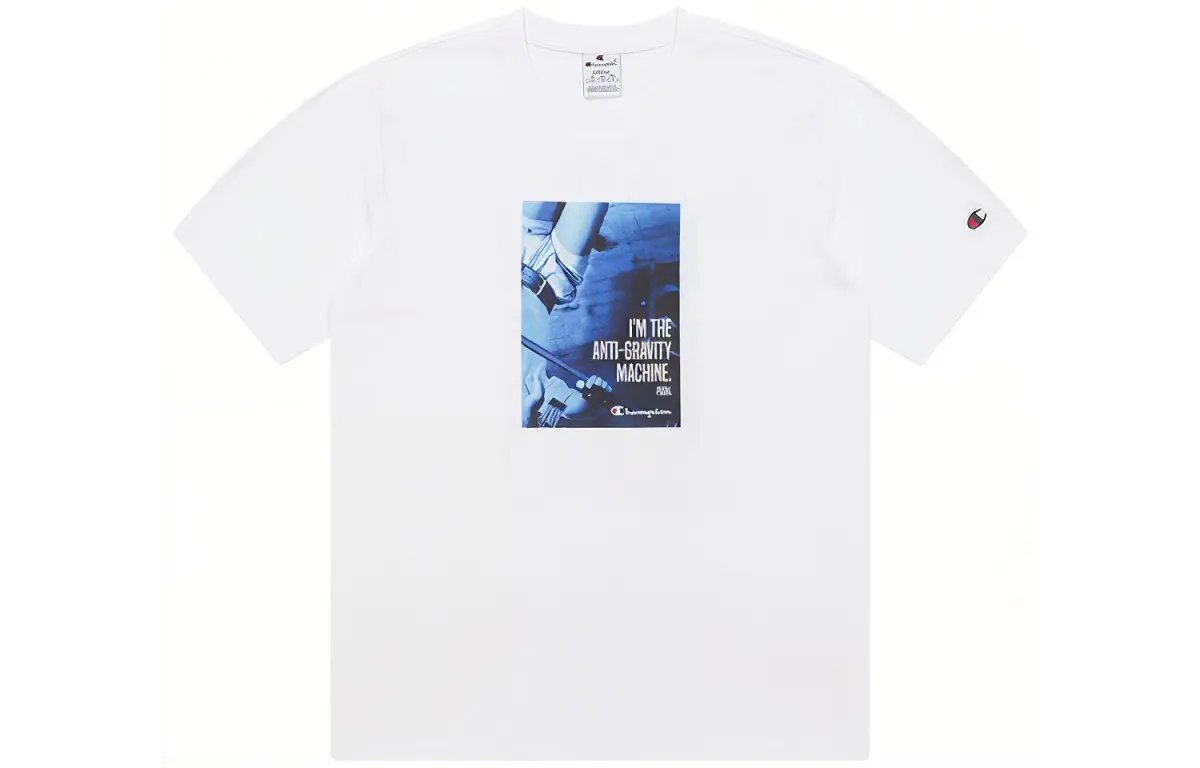Champion Rochester T-Shirts Unisex White Crew Neck Moderate Straight Fit