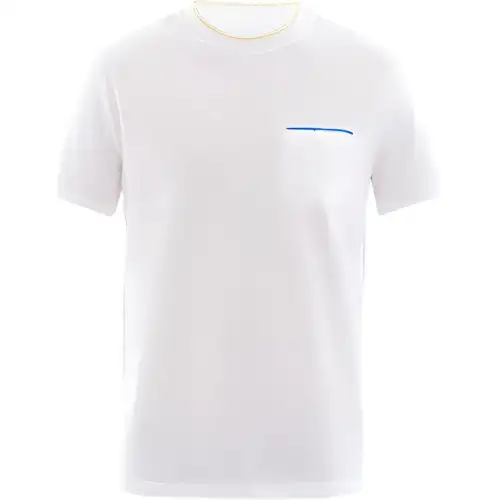 PRADA T Shirts Men's White Crew Neck Moderate Straight Fit