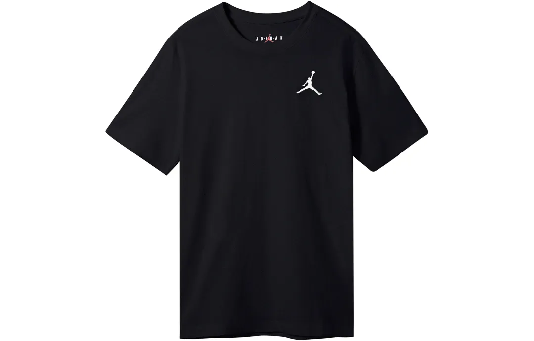 Jordan Jumpman Air T Shirts Men's Black Crew Neck Moderate Straight Fit
