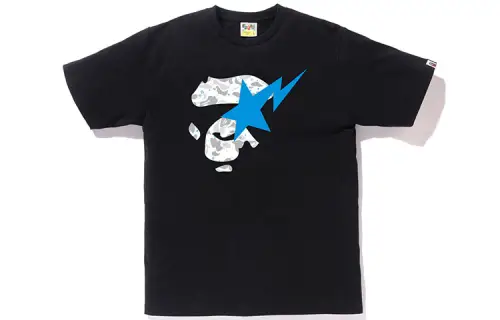 Bape Space Camo Ape Face On Bapesta Tee