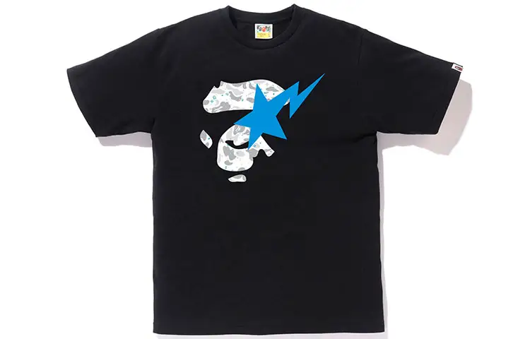 Bape Space Camo Ape Face On Bapesta Tee