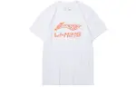 Li Ning T Shirts Unisex White Crew Neck Moderate Straight Fit