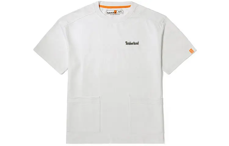 Timberland T Shirts Men's White Crew Neck Moderate Straight Fit