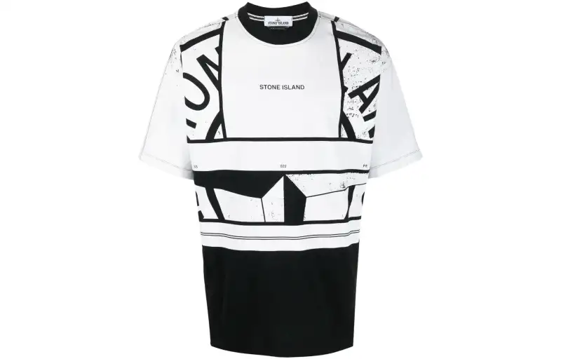 STONE ISLAND T Shirts Men's White Crew Neck Moderate Straight Fit