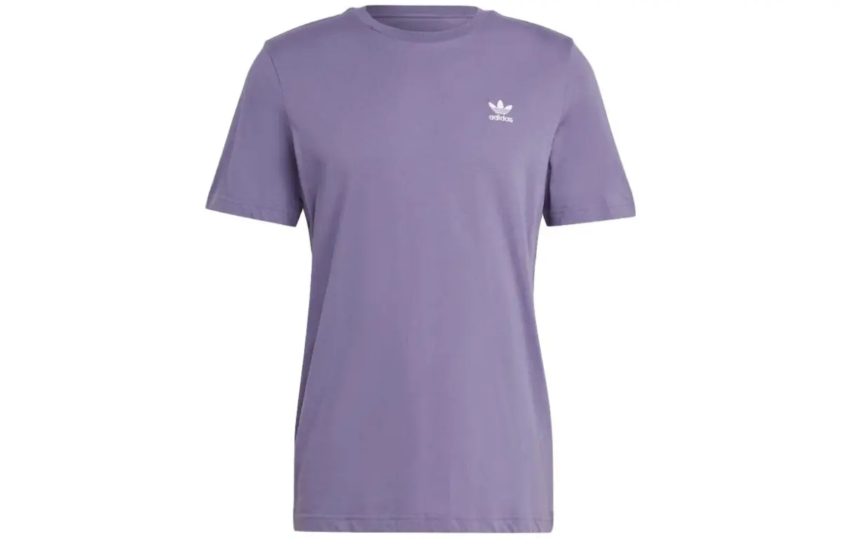 Adidas Originals T-Shirts Men's Technology Purple Crew Neck Moderate Straight Fit