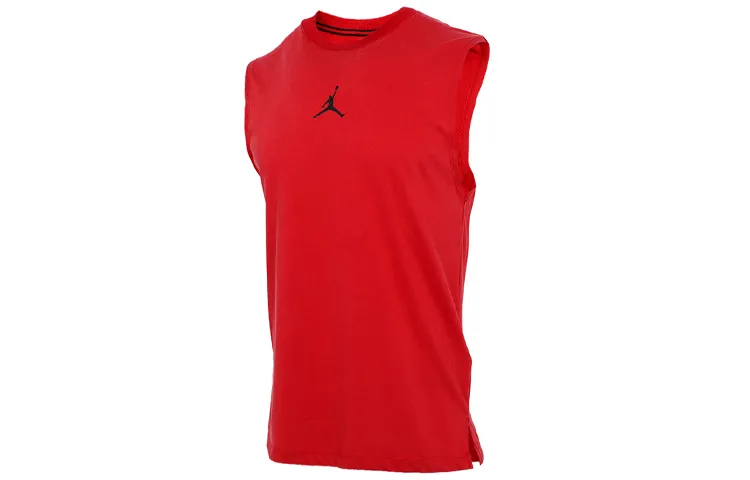 Jordan T-Shirts Men's Red Crew Neck Moderate Straight Fit
