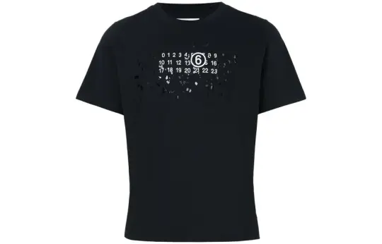 MM6 Maison Margiela Numbers motif Cotton T shirt