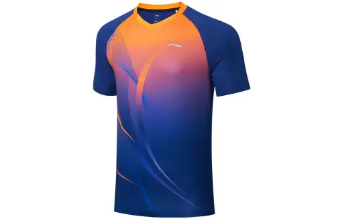 Li Ning Table Tennis Collection T Shirt Unisex Neon Glaze Orange/Shadow Purple Blue