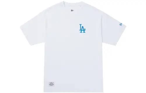 New Era T Shirts Unisex White Crew Neck Moderate Straight Fit