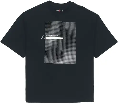 Jordan T Shirts Men's Black Crew Neck Moderate Straight Fit