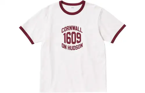 UNIQLO T Shirt Unisex White Red