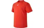 New Balance T Shirts Men's Orange Crew Neck Moderate Straight Fit