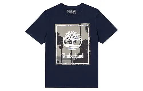 Timberland T Shirts Men's Royal Blue Crew Neck Moderate Straight Fit