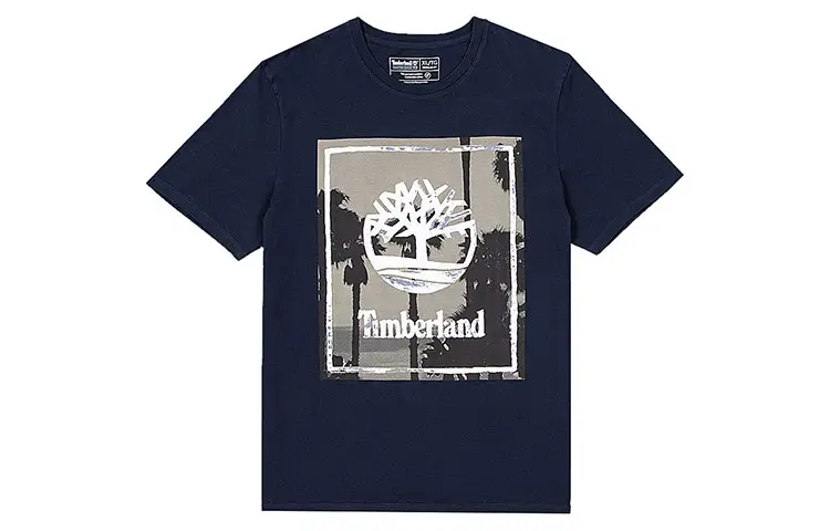 Timberland T Shirts Men's Royal Blue Crew Neck Moderate Straight Fit