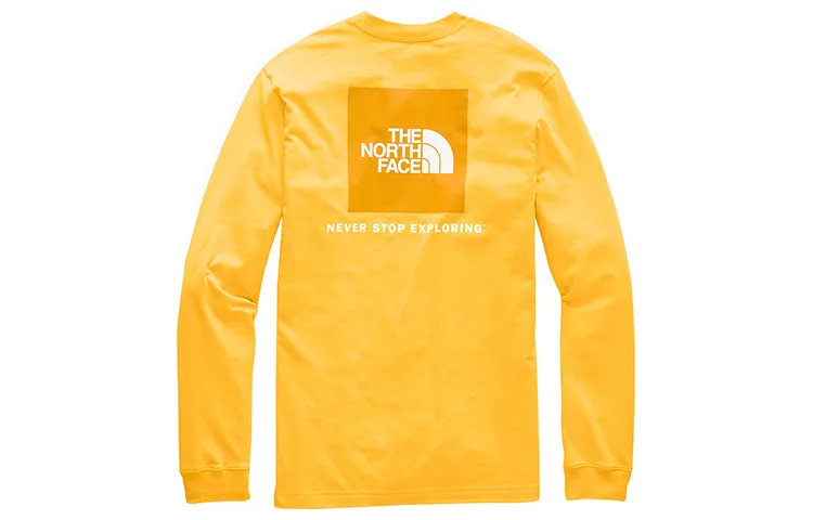 THE NORTH FACE T-Shirts Unisex Yellow Crew Neck Moderate Straight Fit