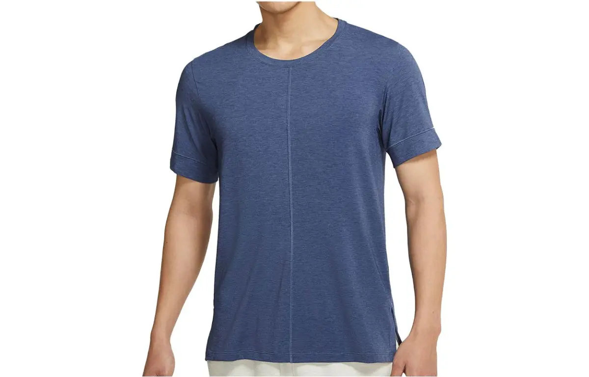 Nike T-Shirts Men's Dark Blue Crew Neck Moderate Straight Fit