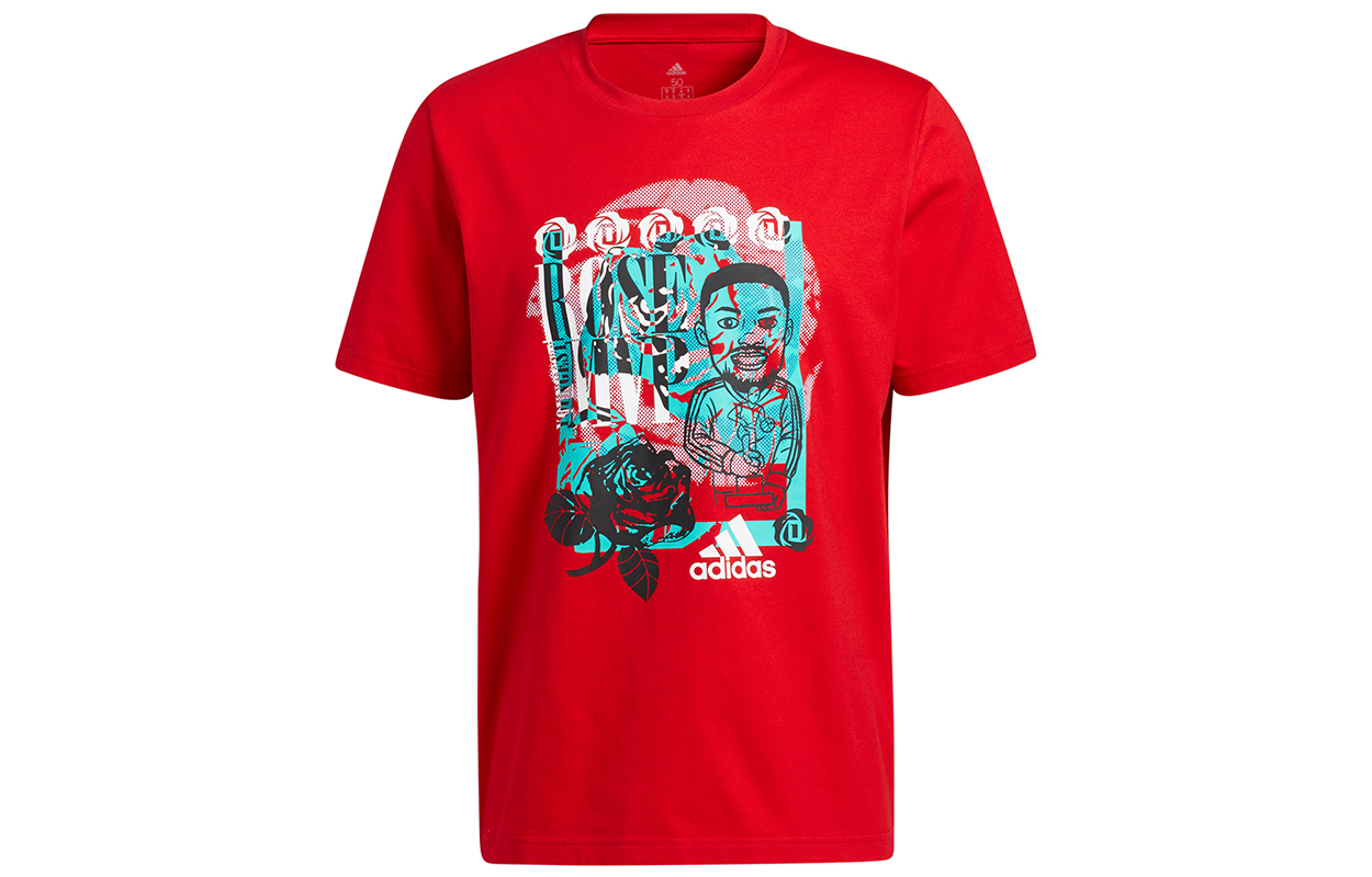 Adidas Set in Sleeve T Shirt Men's Red