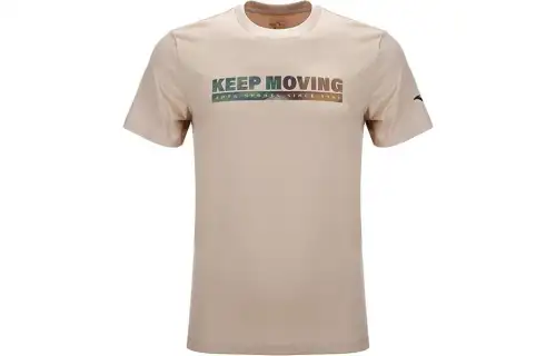 Anta Running Collection Running T Shirt Unisex Light Taupe