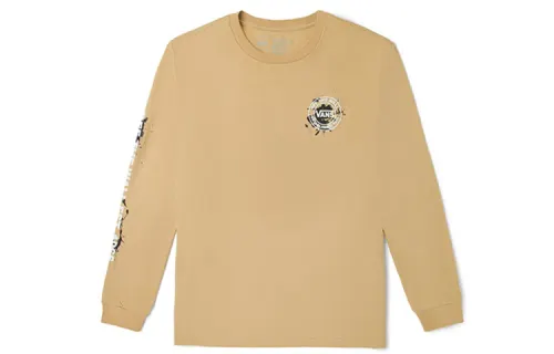 Vans T Shirts Unisex Khaki Crew Neck Moderate Straight Fit