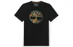Timberland T Shirts Men's Black Crew Neck Moderate Straight Fit