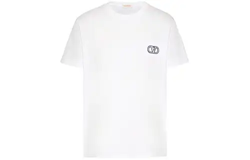 Valentino VLogo Embroidered Crewneck T Shirt