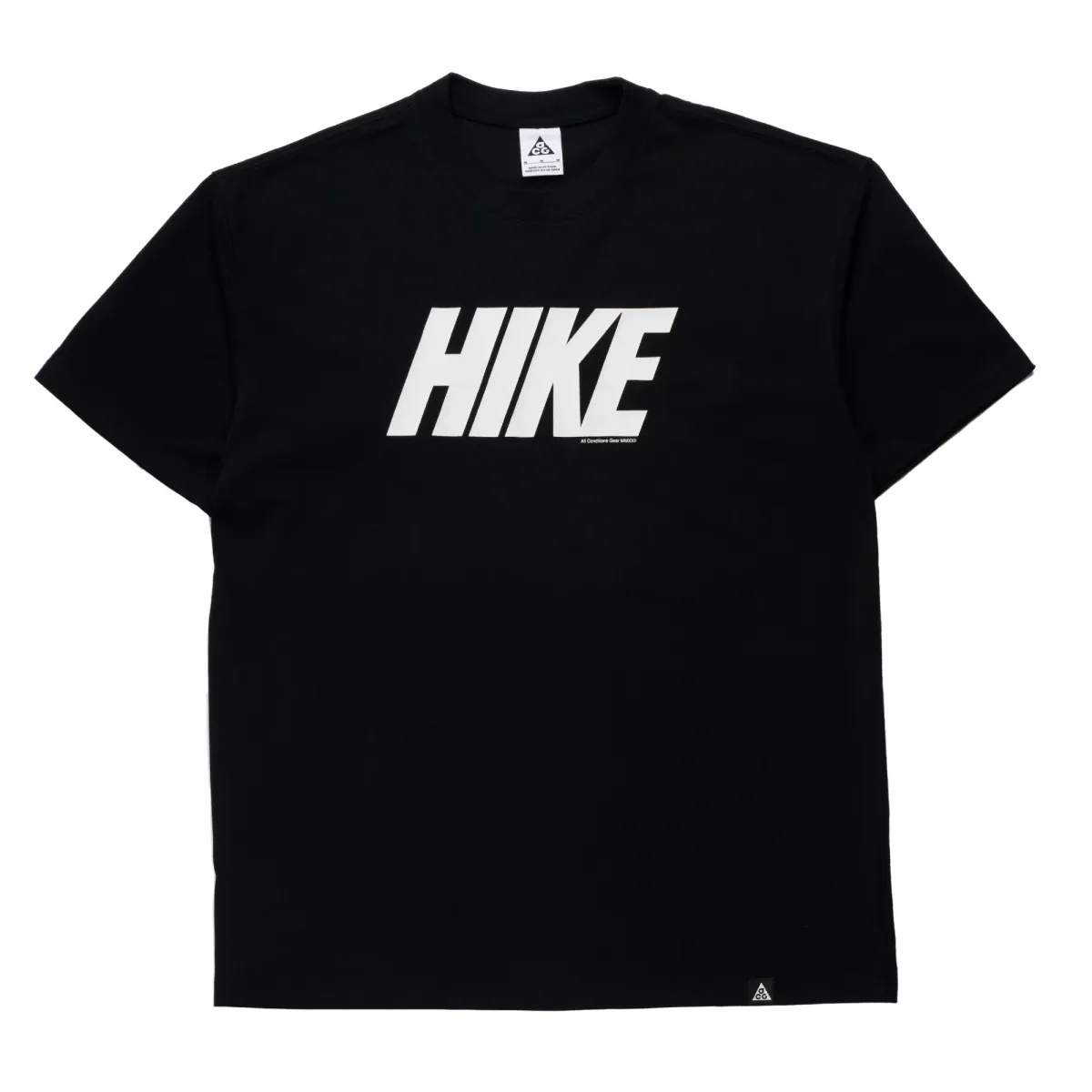 Nike T-Shirts Men's Black Crew Neck Moderate Straight Fit