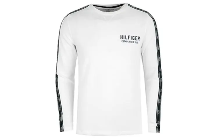 Tommy Hilfiger T-Shirts Men's White Crew Neck Moderate Straight Fit