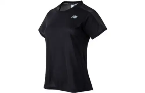New Balance T Shirts Men's Black Crew Neck Moderate Other