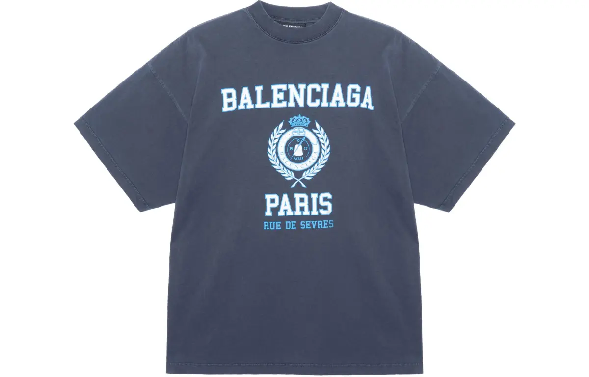 Balenciaga T Shirt Men's Dark Blue