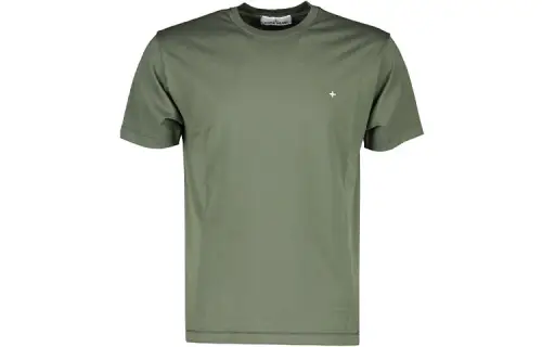 STONE ISLAND T Shirts Unisex Green Crew Neck Moderate Straight Fit