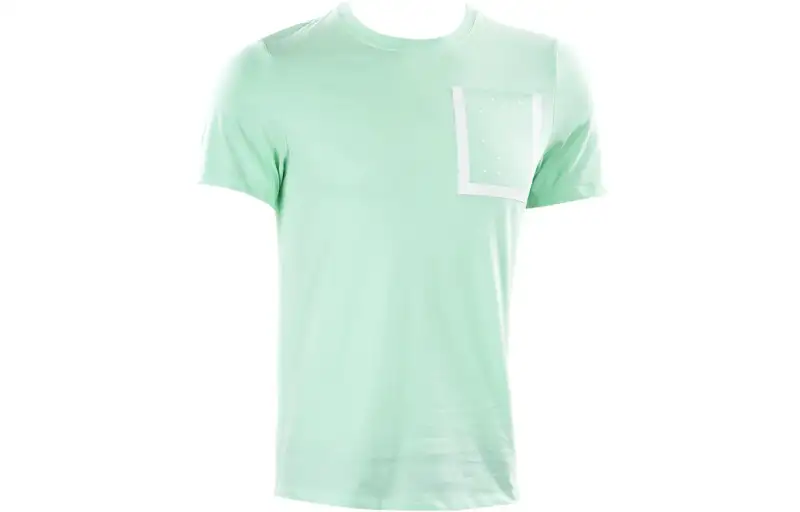 Nike T Shirts Men's Green Crew Neck Moderate Straight Fit