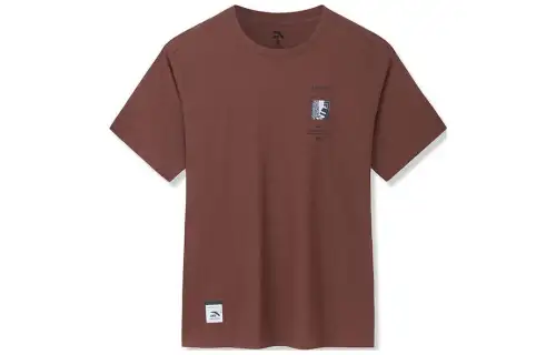 ANTA Variety Training Collection T Shirts Men's Ginger Red Crew Neck Moderate Straight Fit