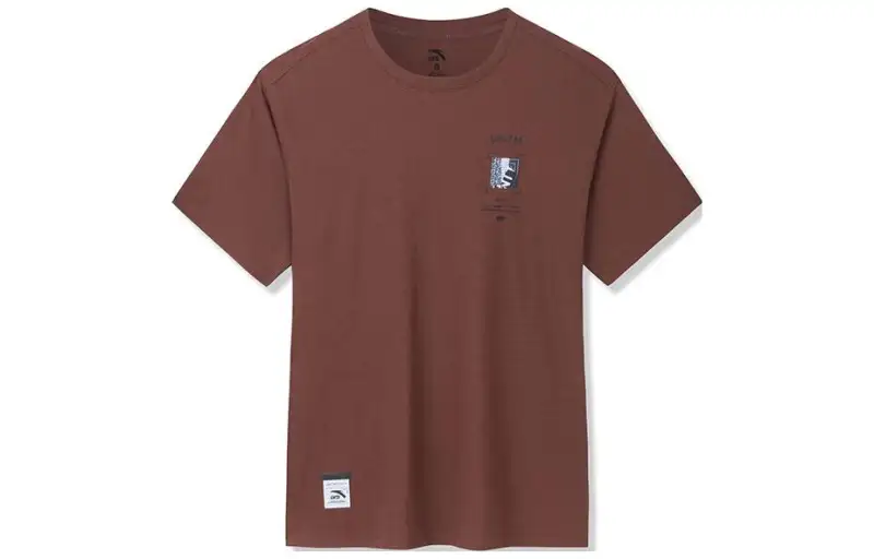 ANTA Variety Training Collection T Shirts Men's Ginger Red Crew Neck Moderate Straight Fit