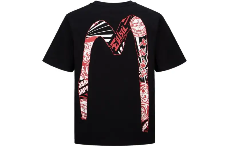 EVISU T Shirts Men's Crew Neck Moderate Straight Fit