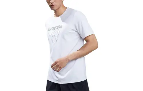 ANTA Variety Training Collection T Shirts Men's White Crew Neck Moderate Straight Fit