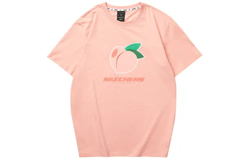Skechers T Shirts Unisex Pink 0051 Crew Neck Moderate Straight Fit