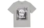 Timberland T Shirts Men's Medium Heather Gray Crew Neck Moderate Straight Fit