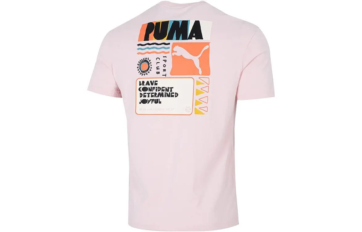 PUMA Set in Sleeve T Shirt Men's Pink
