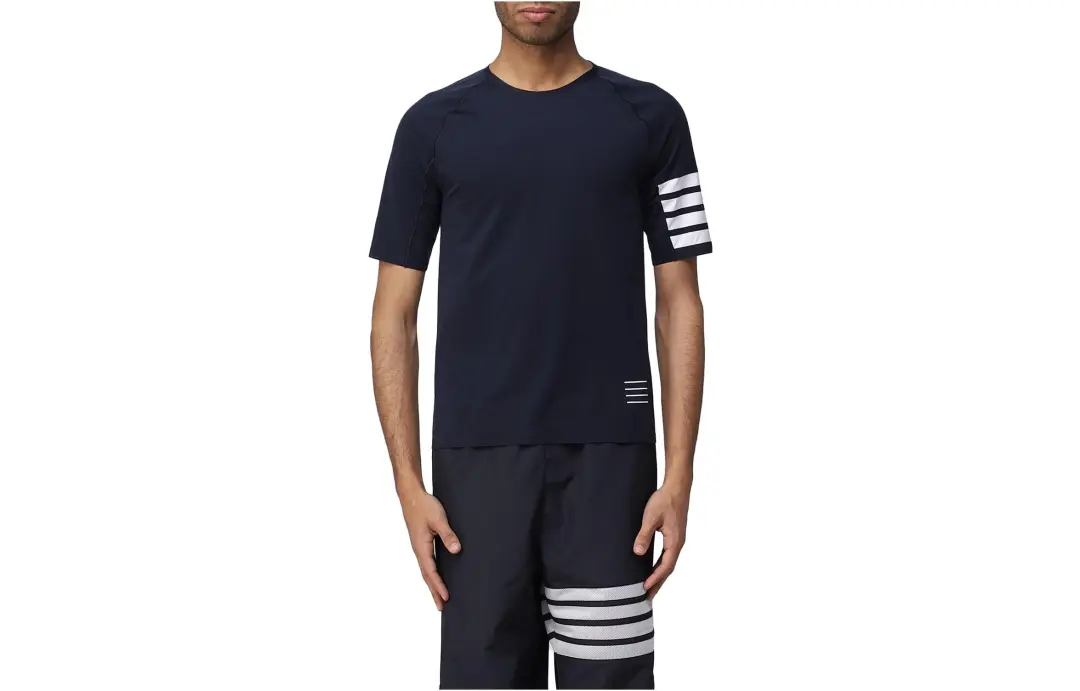 THOM BROWNE 4 Bar Striped Crewneck T Shirt