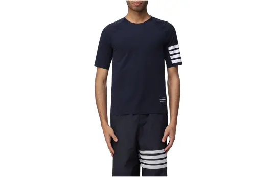 THOM BROWNE 4 Bar Striped Crewneck T Shirt