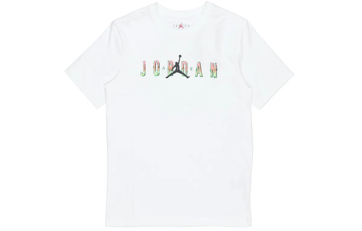 Jordan Sport T-Shirts Men's White Crew Neck Moderate Straight Fit