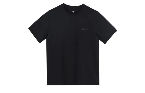 LiNing Drop Shoulder Sleeve T Shirt Unisex Black