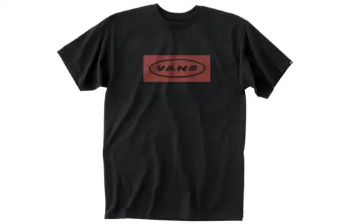 Vans CURREN X KNOST T Shirts Men's Black Crew Neck Moderate Straight Fit