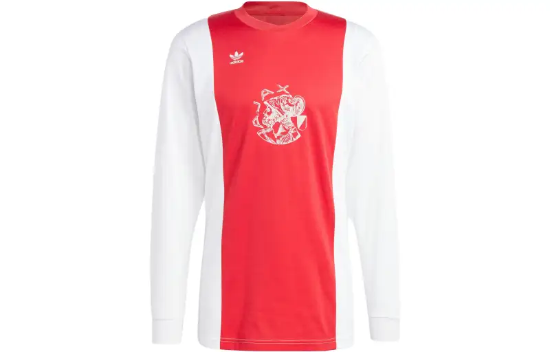 Adidas Originals T Shirts Men's Red Crew Neck Moderate Straight Fit