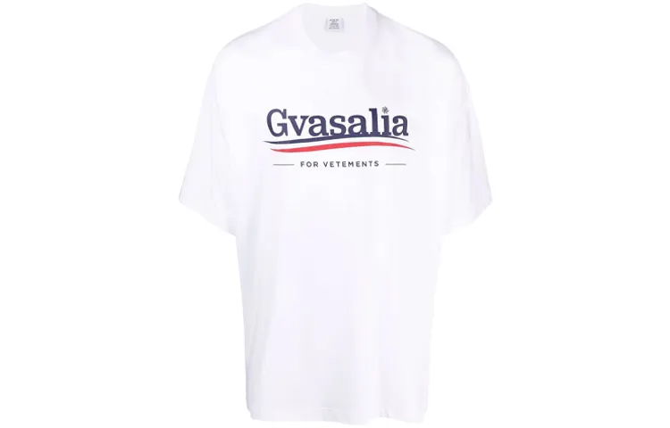 Vetements T Shirts Unisex White Crew Neck Moderate Straight Fit